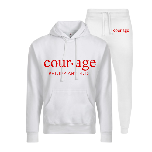 Cour•age White Sweatsuit
