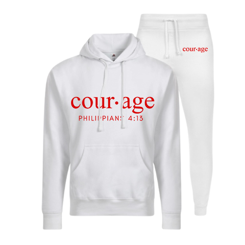 Cour•age White Sweatsuit
