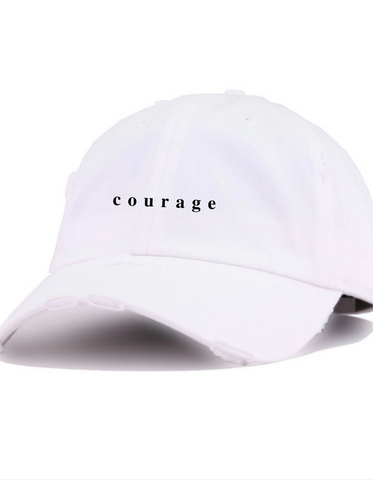 Distressed COURAGE Dad Hat